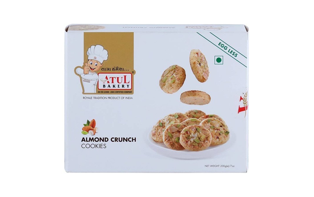 Atul Bakery Almond Crunch Cookies    Box  200 grams